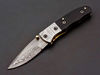 Custom Handmade Damascus Folding Knife Pocket knife w Leather EDC Gift for him (4).jpg