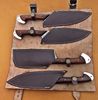 Custom Handforged Damascus steel Chef Knives set BBQ Knife set Gift for Himher (1).jpg