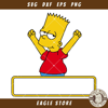 Bart Simpson Birthday Svg, Personalized Birthday Banner Svg.jpg