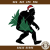 Bigfoot with Christmas Tree Svg, Funny Christmas Svg.jpg