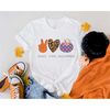 Peace Love Halloween Shirt, Cute Halloween Theme Shirt Halloween Shirt, Halloween Party Shirt, Spooky Shirt, trick or tr.jpg