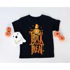 Trick or Treat Shirt , Halloween Shirt, Pumpkin Halloween Shirt, Halloween costume shirt, Witch hat shirt.jpg