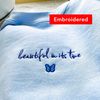 Butterfly Christian Sweatshirt embroidered crewneck, Beautiful In its Time.jpg