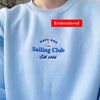Cape Cod Sweatshirt, Vintage Embroidered Crewneck, massachusetts Sailing Club sweater 1.jpg