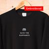 Save the Elephants sweatshirt, Embroidered Crewneck.jpg