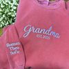 Comfort Colors® Custom Grandma Sweatshirt with Grandkids Name, Grammy Hoodie, Embroidered Mamaa Crewneck, Mother's Day Gifts for Grandma.jpg