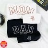 Mom Dad Embroidered Sweatshirt, Custom Embroidered Mom Dad Est With Kids Names and Heart On Sleeve, Best Gifts Mother's Father's Day New Mom.jpg