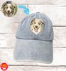 Personalized Pet Embroidered Hat, Custom Dog Face Embroidered Dad Hat, Custom Pet Embroidered Dad Hat, Pet Memorial, Dad Hat Embroidered.jpg