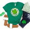 Volleyball Shamrock Shirt, St Patrick Day Shirt, Gift For Volleyball Player, Shamrock Tee For Women, Volleyball Coach, Lucky Clover Outfit.jpg