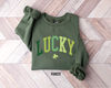 Lucky Sweatshirt, Funny St Patrick's Day Sweater, Women's St Patrick's Day, St Patrick's Day T-Shirt, Lucky Pullover, Shamrock Irish Sweater.jpg