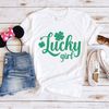 Lucky Girl Shirt, St Patricks Day Shirt, Lucky Dude Girl Shirt, Lucky Shirt, Cute Lucky TShirt, Irish Shirt, Gifts for Girlfriend, ALC455.jpg