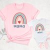 Mothers Day Gift, Mama Mini Shirt, Matching Mommy Baby Shirts, Rainbow Mama Shirt, Mothers Day Shirt, Baby Shower Shirt, Mother Daughter Tee.jpg