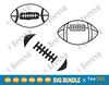 Football Outline SVG Bundle, Football Outline Clipart, American Football Outline PNG Cricut Ball.png