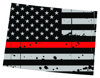 Distressed Thin Red Line Colorado State Shaped Subdued US Flag Sticker Self Adhesive Vinyl fire CO - C3783.png