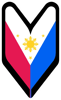 Filipino Driver Badge Sticker Self Adhesive Vinyl wakaba leaf soshinoya philippines - C051.png