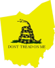 Ohio State Shaped Gadsden Flag Sticker Self Adhesive Vinyl OH - C3086.png