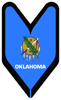 Oklahoma Driver Badge Sticker Self Adhesive Vinyl wakaba leaf soshinoya oklahoman okie OK - C2562.png