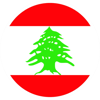 Round Lebanese Flag Sticker Self Adhesive Vinyl Lebanon - C273.png
