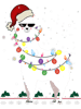 Llama Lover Christmas Llama Santa Hat Ugly Xmas Tree Alpaca Gift 54.png