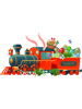 Rabbits Funny Bunny Train Colorful Eggs Happy Easter Day Men Boys.png