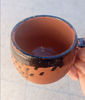 Handmade Moroccan Clay Cup adorned with traditional tar paidnt.JPG