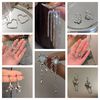 Y2K Irregular Liquid Earrings for Women Silver Color Hip-Hop Punk Fashion Geometric Earring Clip.jpg