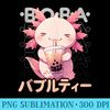 Axolotl Boba Tea Kawaii Bubble Tea Axolotl Anime Neko - High Resolution PNG Download - Perfect for Personalization