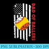 American Flag Dad Ballers Volleyball Softball Basketball - Digital PNG Artwork - Boost Your Success with this Inspirational PNG Download