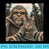 Cat Bigfoot Sasquatch Selfie Photo Funny Retro Classic Humor - High Resolution PNG Designs - Fashionable and Fearless