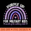 Purple Up For Military Month Of The Military Child - PNG file download - Perfect for Sublimation Art