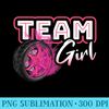 Gender Reveal Team Girl Burnouts Baby Shower Party Idea - PNG Image Library Download - Vibrant and Eye-Catching Typography