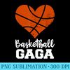 Basketball Gaga Funny Basketball Heart Grandma Gaga - PNG Download Button - Bring Your Designs to Life