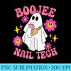 Halloween Ghost Boojee Nail Technician Tech Cute Halloween - Mug Sublimation PNG - Create with Confidence