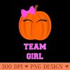 Team Girl Pumpkin w Eyelashes Baby Shower Party Cute Funny - Digital PNG Downloads - Spice Up Your Sublimation Projects