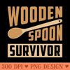 Wooden Spoon Survivor - Printable PNG Images - Eco Friendly And Sustainable
