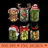 Vintage Pickle Jars Christmas Pickles Pickle - PNG Prints - Premium Quality PNG Artwork