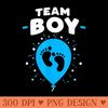 Team Gender Reveal Mom Dad Baby Shower Party - Clipart PNG - Enhance Your Apparel