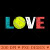 I Love Tennis Ball Player Cool Tennis Girl - Clipart PNG - Enhance Your Apparel
