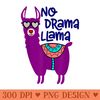 No Drama Llama Cute Llama Design for Llama Lovers - PNG Prints - Instant Access To Downloadable Files