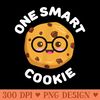 One Smart Cookie Cute Funny Kawaii Chocolate Chip Nerd - PNG download - Create with Confidence