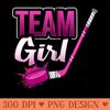 Team Girl Gender Reveal Hockey Baby Shower Party Idea - PNG Art Files - Lifetime Access To Purchased Files