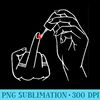 Middle finger red nail polish - Digital PNG Artwork - Unleash Your Inner Rebellion