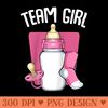 Team Girl Pink Funny Gender Reveal Baby Shower Party Family Raglan Baseball - PNG design assets - Unlock Vibrant Sublimation Designs