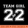 Team Girl 2022 Gender Reveal Pink Baby Shower Adoption Party Premium - PNG download with transparent background - Bring Your Designs to Life