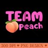 Team Peach Funny Team Girl Gender Reveal Baby Shower Party - Trendy PNG Designs - Enhance Your Apparel