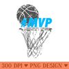 Trendy Graphic Basketball Hoop Hashtag MVP - Free PNG download - Enhance Your Apparel