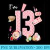 I'm 13th Birthday Spa Nail Polish Makeup 13 Year Old Party - PNG Prints - Perfect for Creative Projects