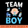 Cute Gender Reveal Team Pink Blue Baby Shower Party - High Quality PNG Files - Quick And Seamless Download Process