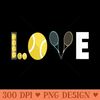 Tennis Love I Tennis Racket Tennis Ball Tennis Player Sport - Transparent PNG Clipart - Instant Access To Downloadable Files