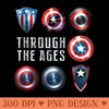 Marvel Captain America Shield Styles - Modern PNG designs - Spice Up Your Sublimation Projects